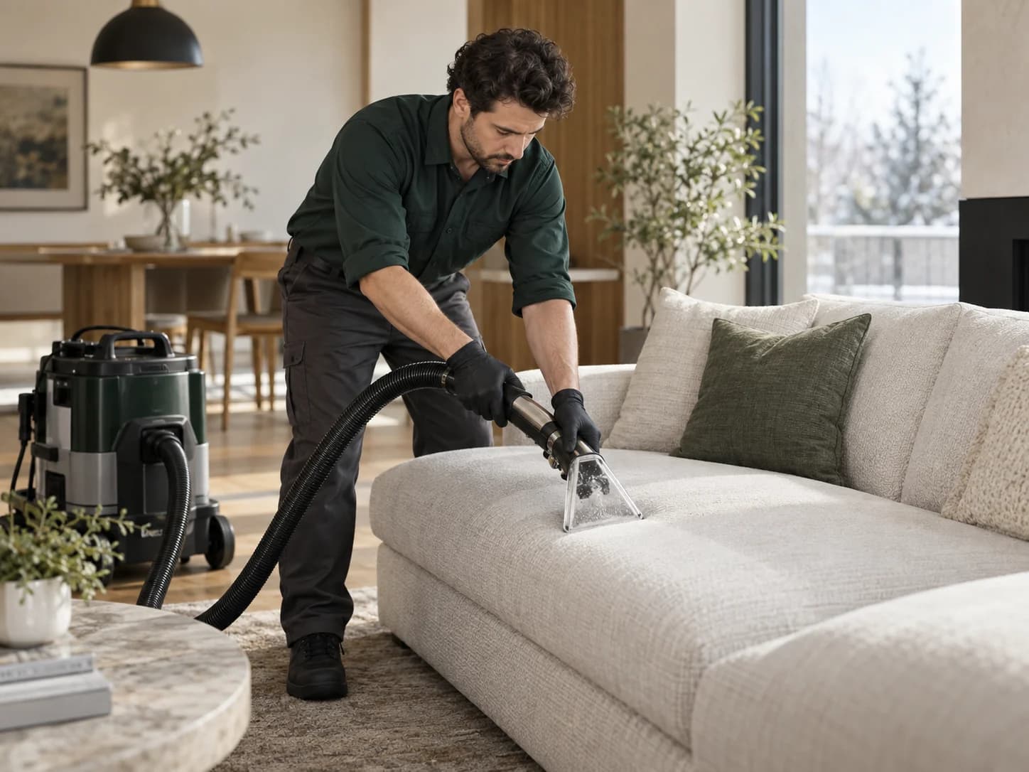 Nettoyage professionnel détaillé d’un textile d’ameublement